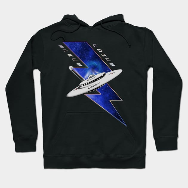 Space Force Mothership Modern Lightning Edition Hoodie by SunGraphicsLab